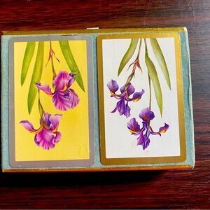VINTAGE Two Deck Of Cards In Velvet Casing